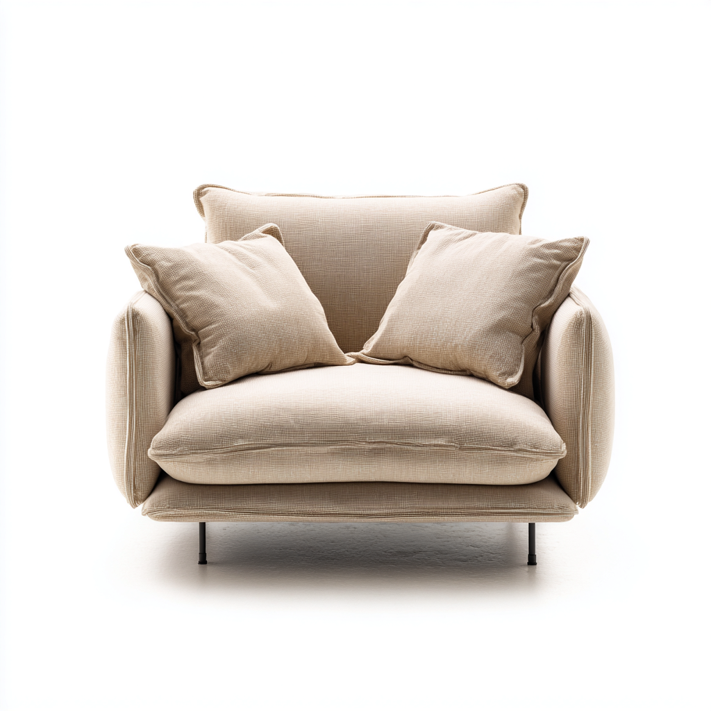 Fauteuil De Jardin En Tissu 96X92X85 Cm - Beige - Design Contemporain Pour Extérieur-Sovoraiodecor