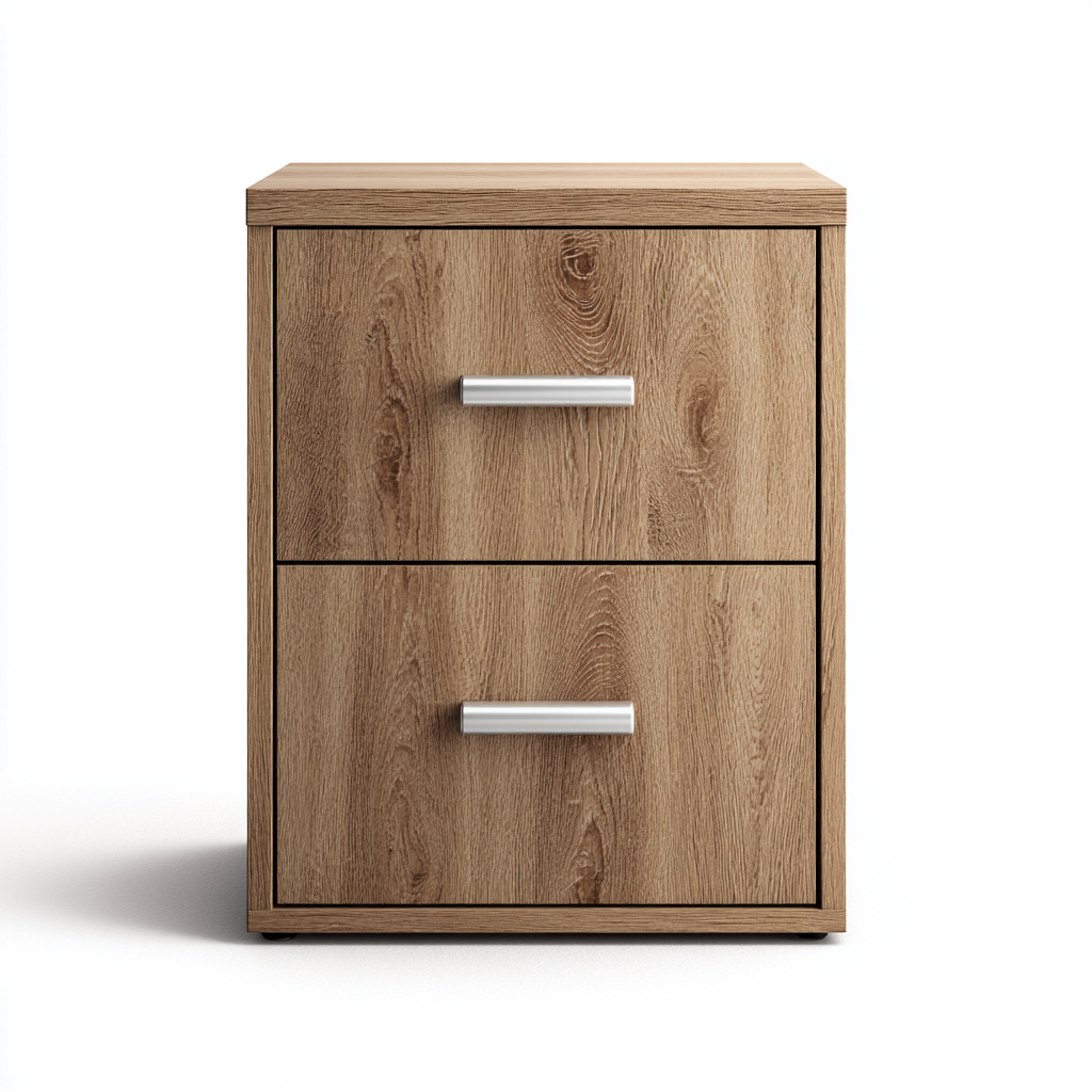 Armoire De Bureau En Panneaux Bois Finition Veinage Naturel 45X40X50 Cm - Bois Clair - Rangement Professionnel - Style Moderne-Sovoraiodecor