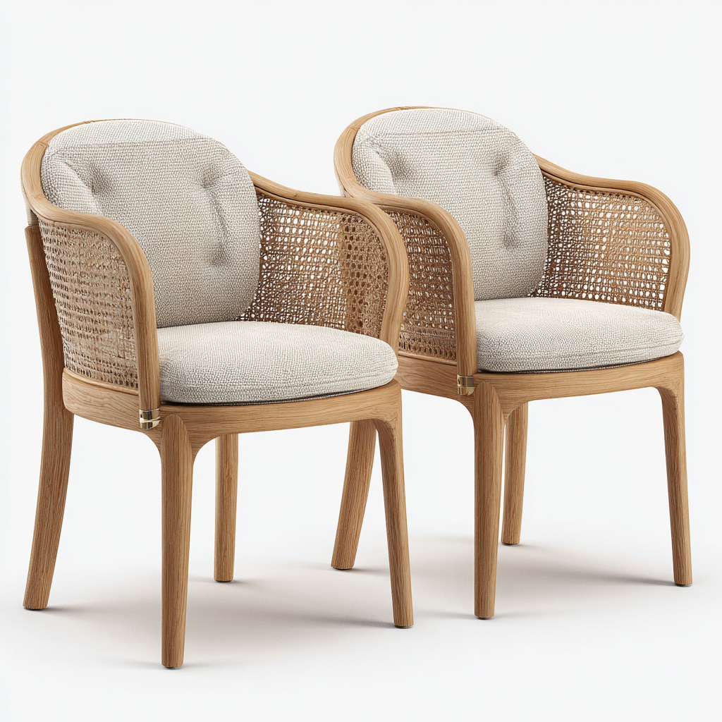 Fauteuil De Jardin En Tissu Et Bois 58X62X78 Cm - Beige Et Bois - Design Contemporain Pour Extérieur-Sovoraiodecor