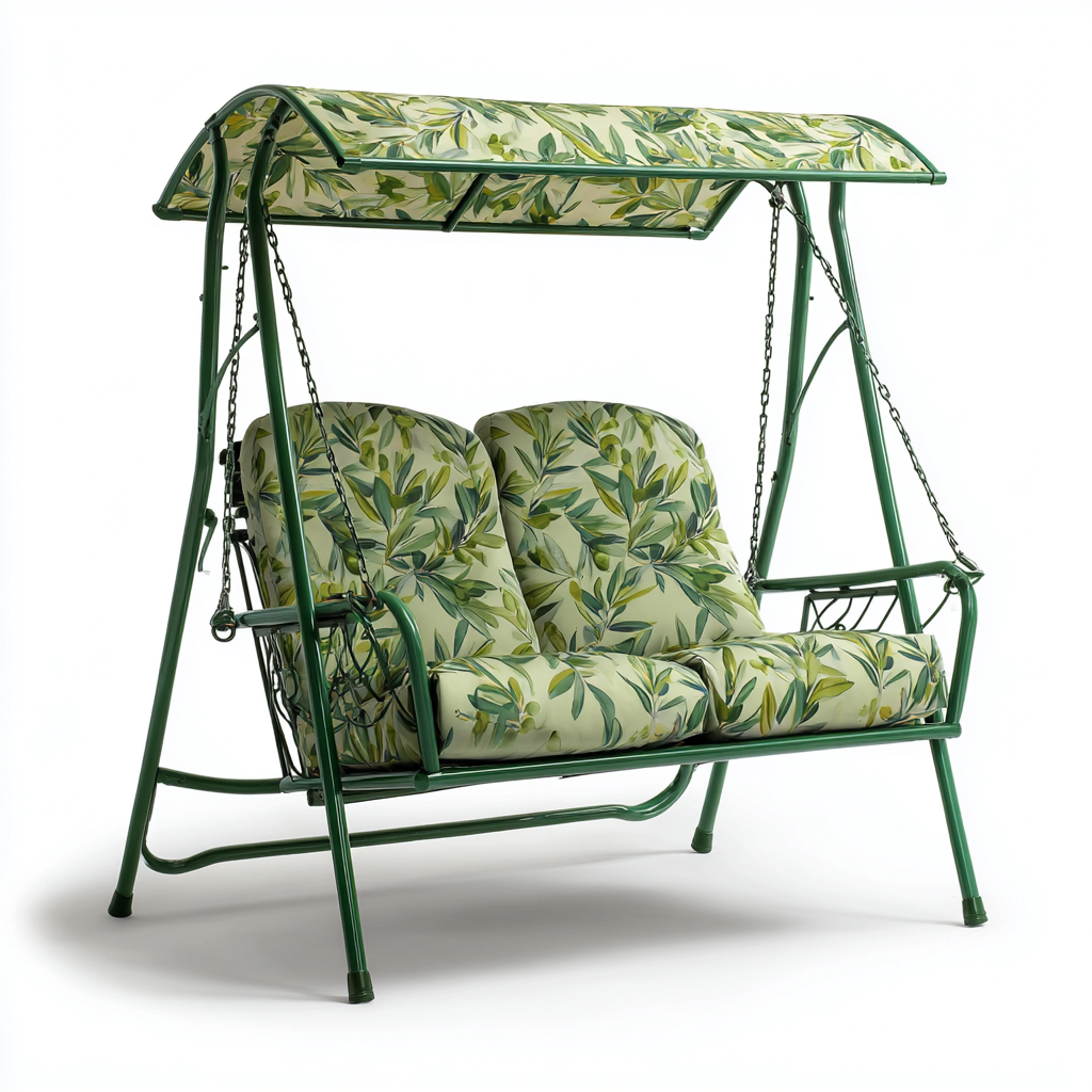 Balancelle De Jardin 2 Places En Métal Avec Toit 180X120X170 Cm - Vert - Design Confortable Extérieur-Sovoraiodecor
