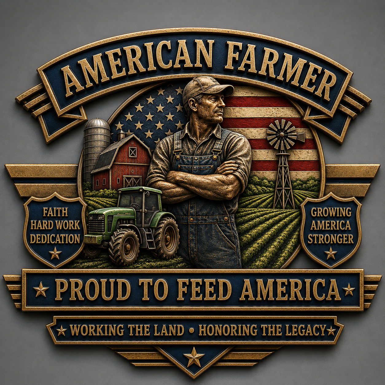 Last Day Promo: 49% OFF – American Farmer Heritage Metal Car Emblem