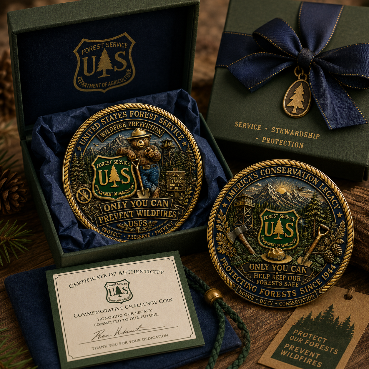 USFS Wildfire Prevention Legacy Challenge Coin