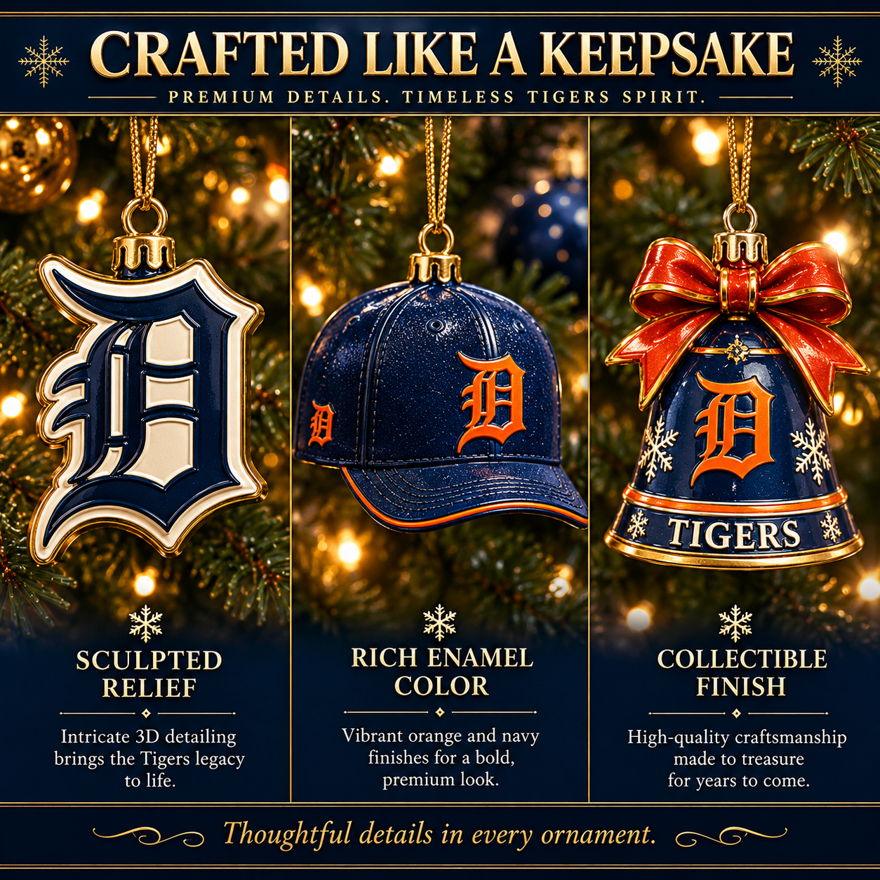 Full orange and navy baseball Christmas advent calendar collection