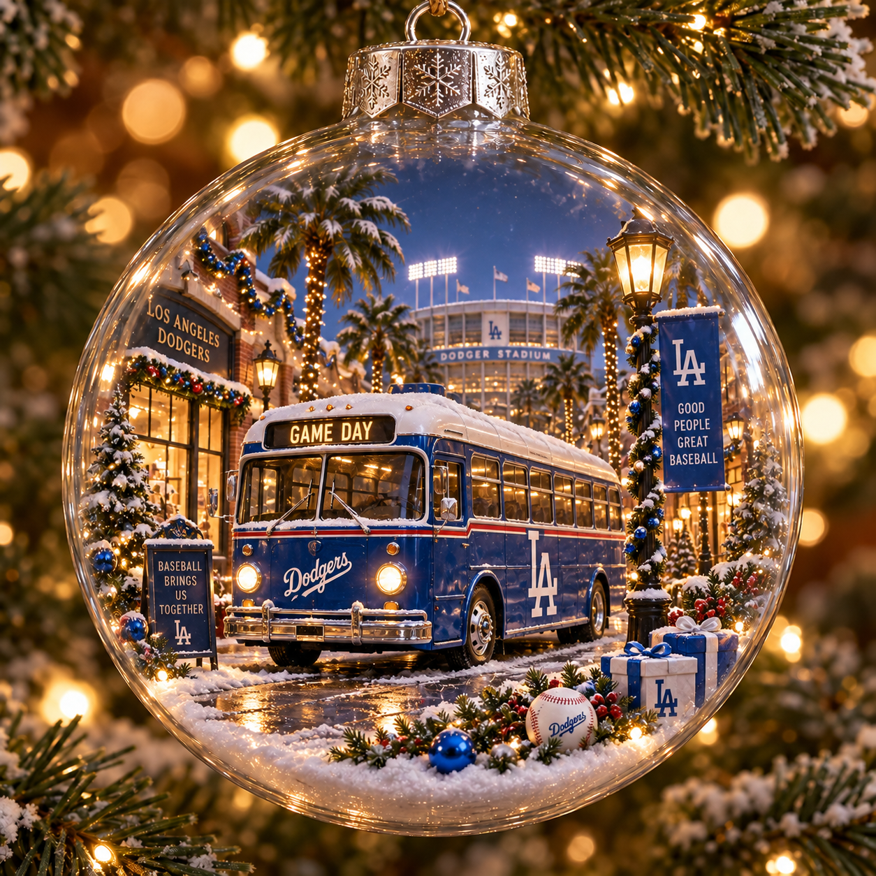 Game Day Ride baseball ornament