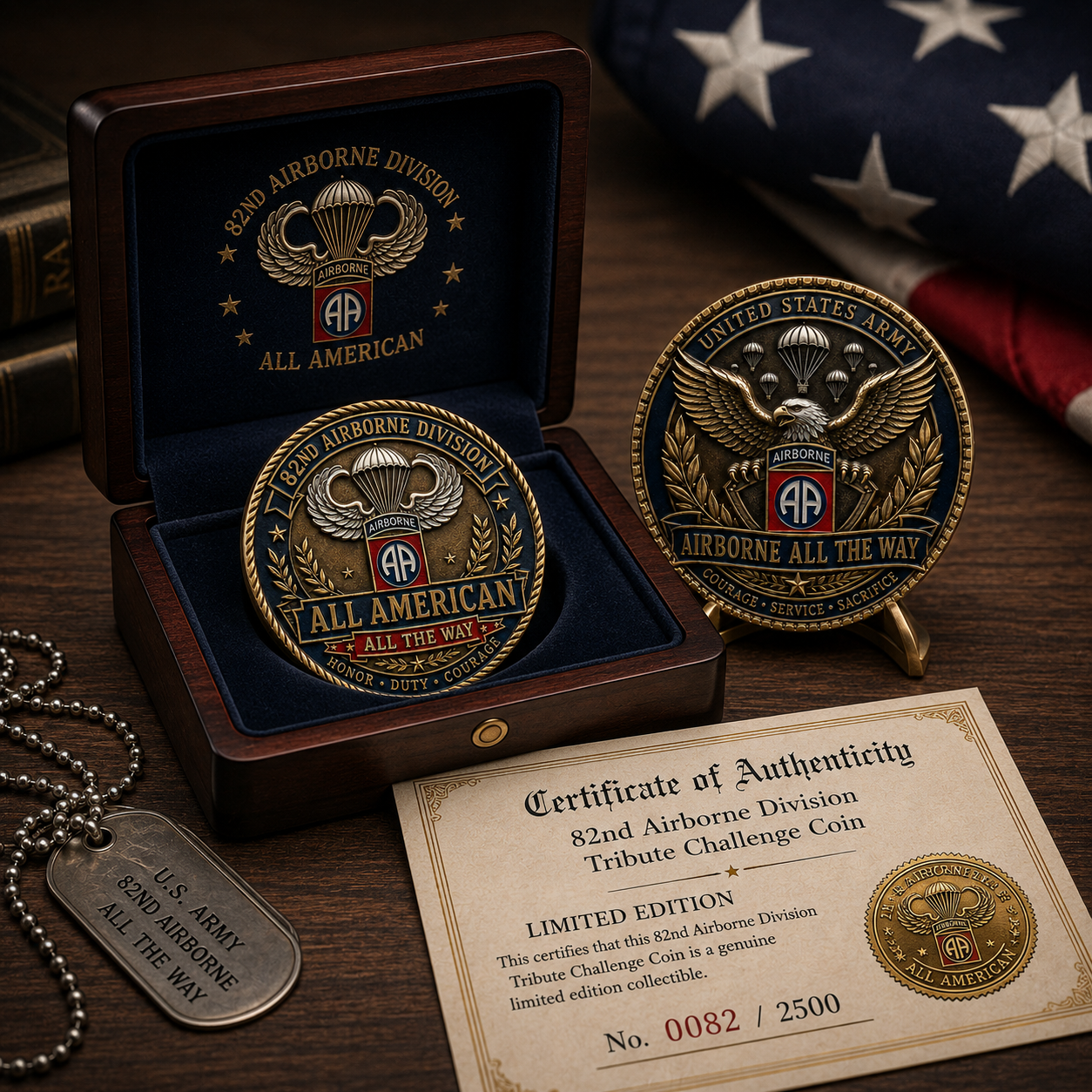 Last Day Promo: 49% OFF -U.S. Army 82nd Airborne Division Tribute Challenge Coin