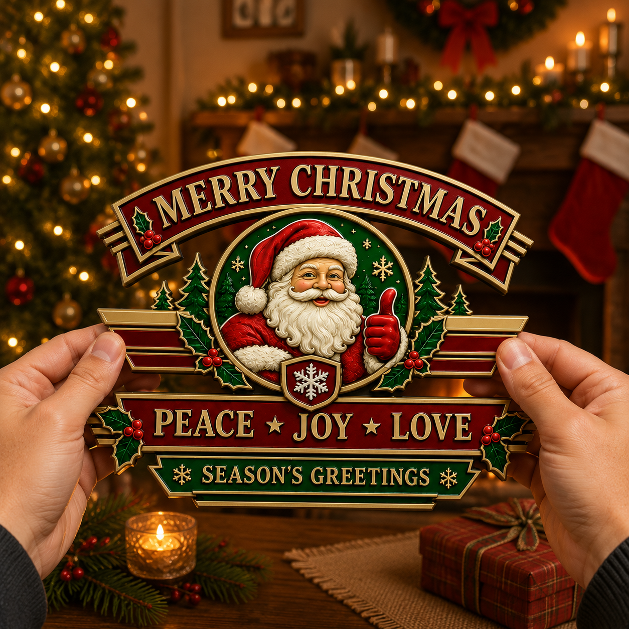 🎄 Christmas Vintage Metal Car Emblem
