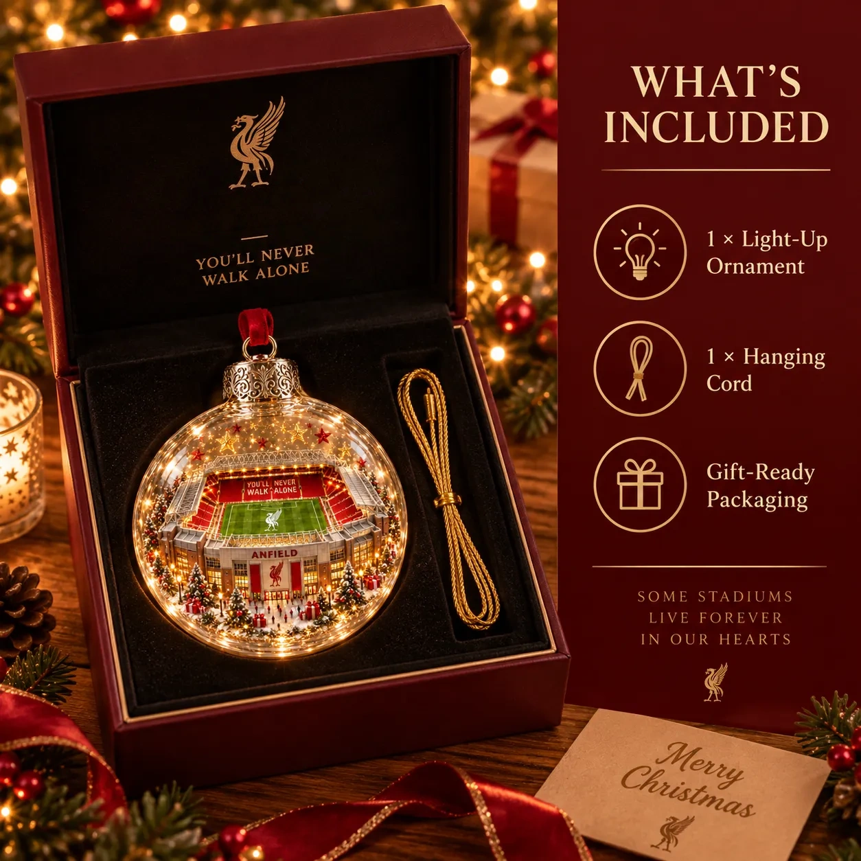 ⚽ Light-Up Football Stadium Christmas Ornament | 20 Styles options