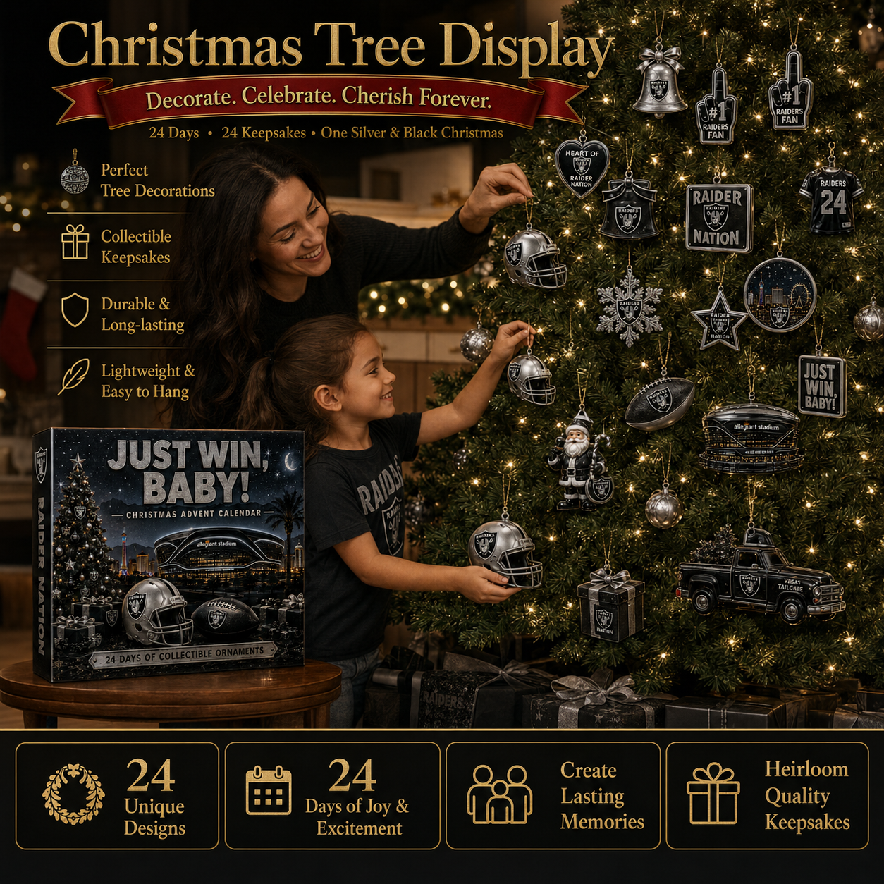 Silver and Black Football Advent Calendar Benefits