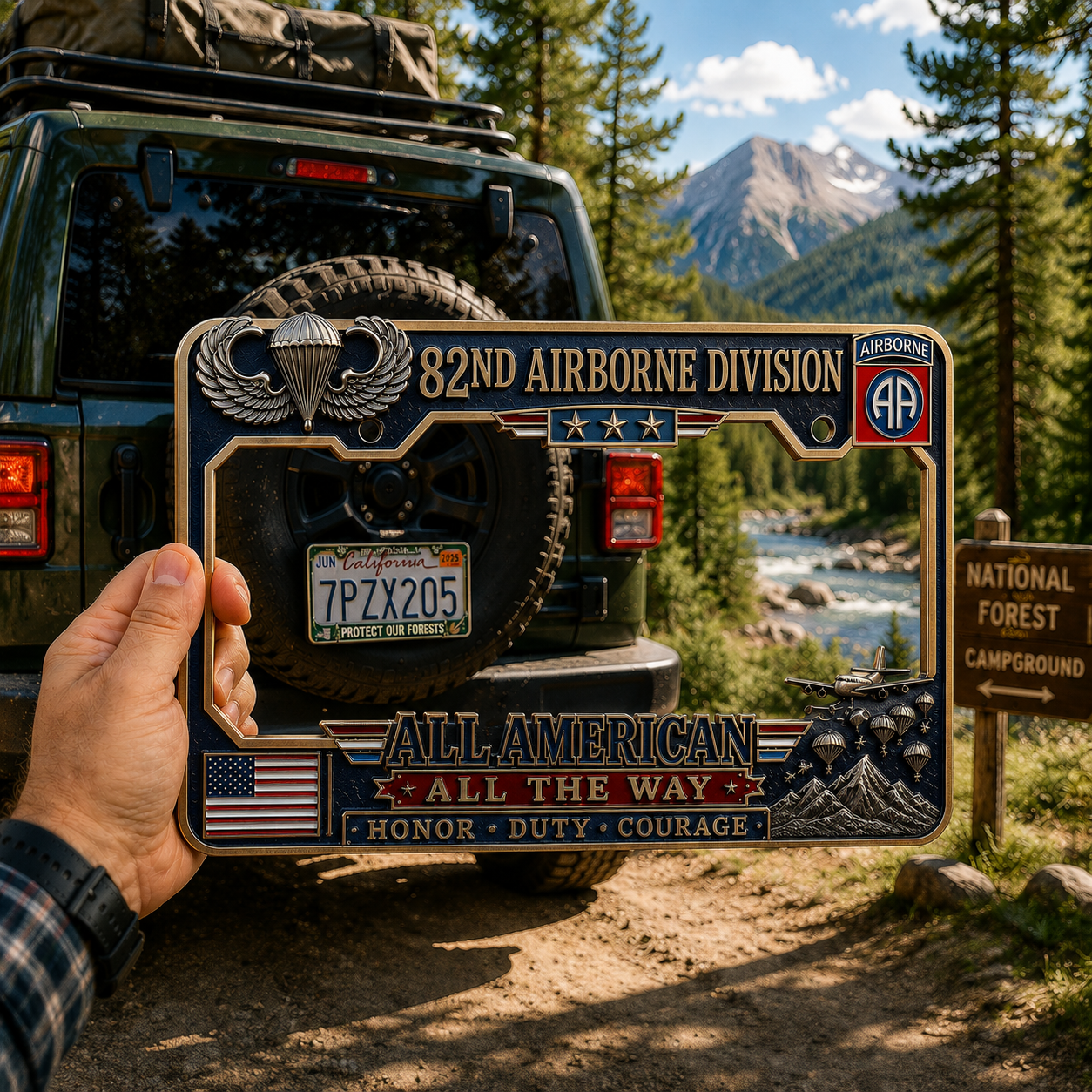 Last Day Promo: 49% OFF🪂 U.S. Army 82nd Airborne Division Tribute License Plate Frame