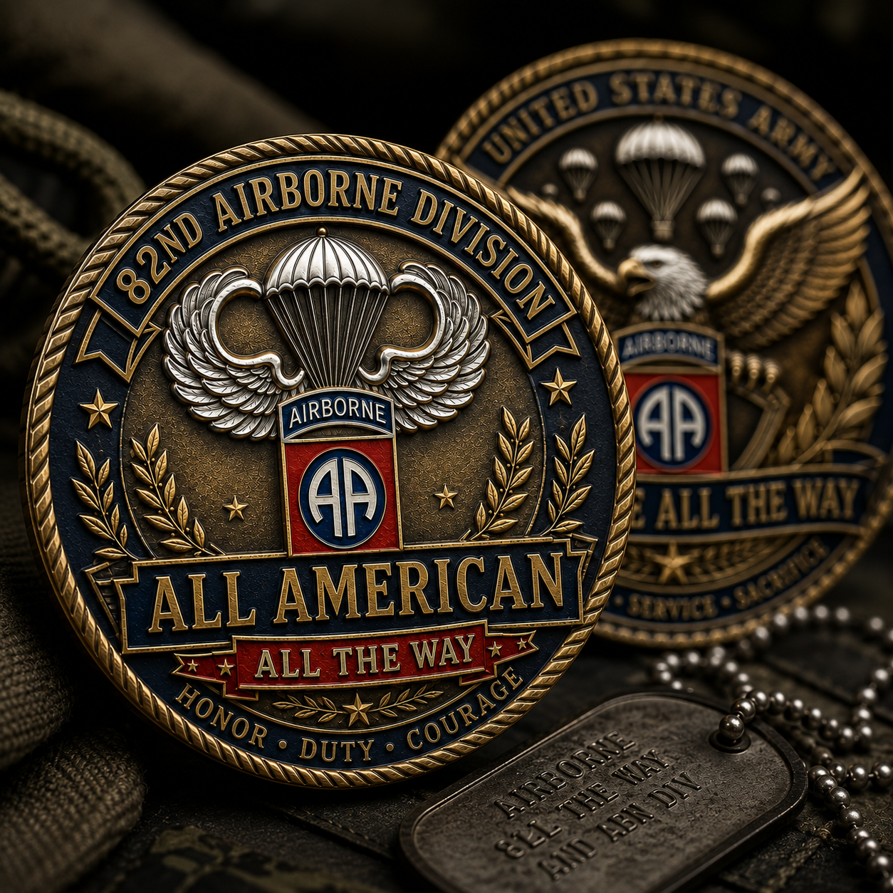 Last Day Promo: 49% OFF -U.S. Army 82nd Airborne Division Tribute Challenge Coin