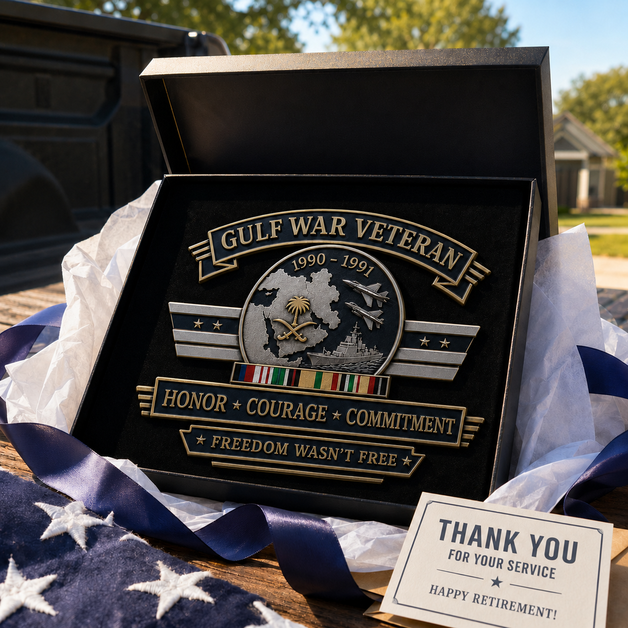 Last Day Promo: 49% OFF - Gulf War Veteran 1990–1991 Tribute Metal Car Emblem