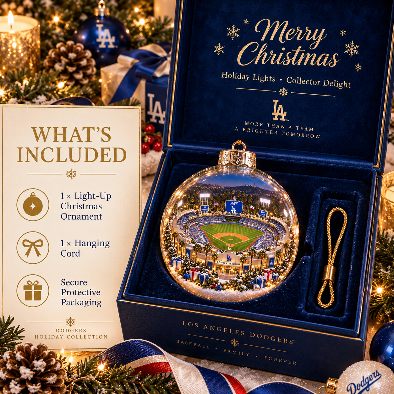 Baseball Christmas ornament packaging
