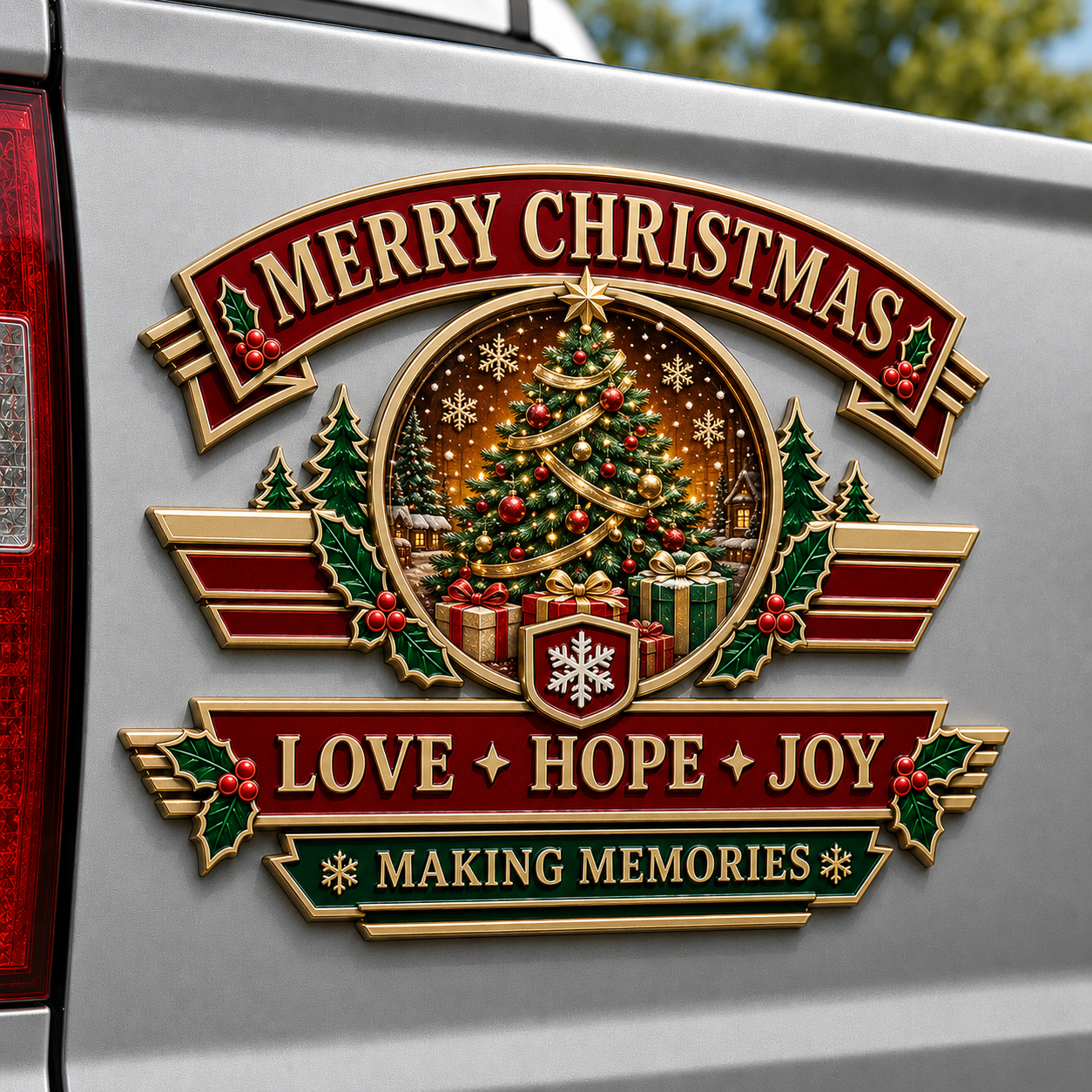 🎄 Christmas Vintage Metal Car Emblem