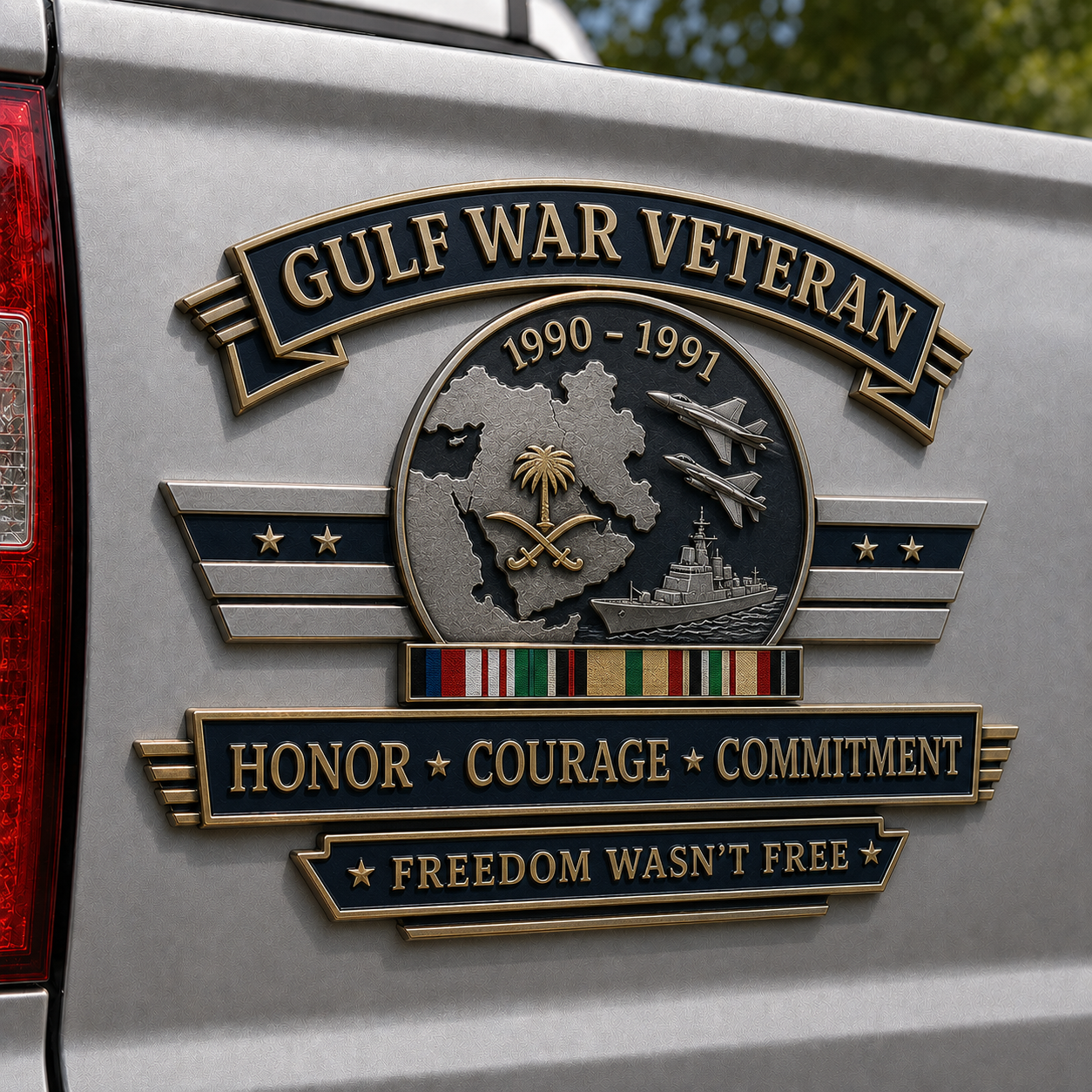 Last Day Promo: 49% OFF - Gulf War Veteran 1990–1991 Tribute Metal Car Emblem