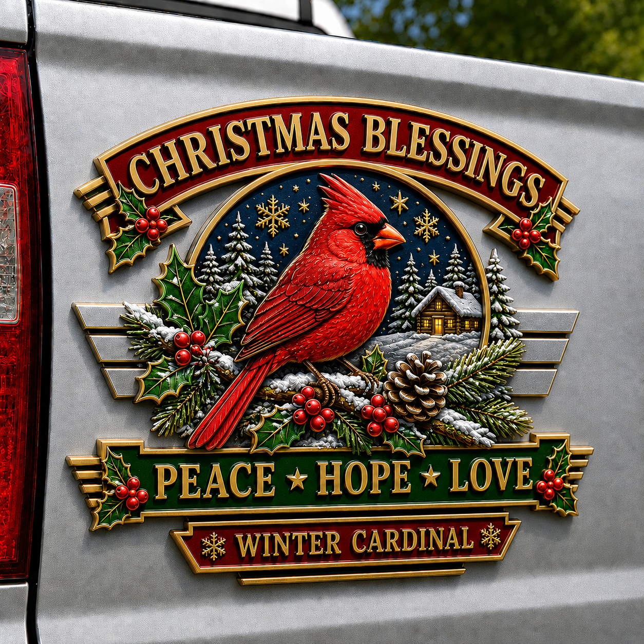 🎄 Christmas Vintage Metal Car Emblem