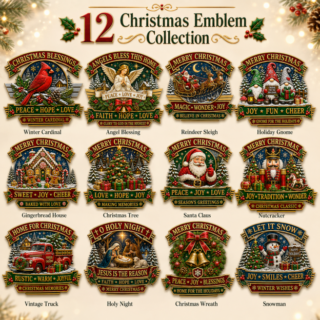 🎄 Christmas Vintage Metal Car Emblem