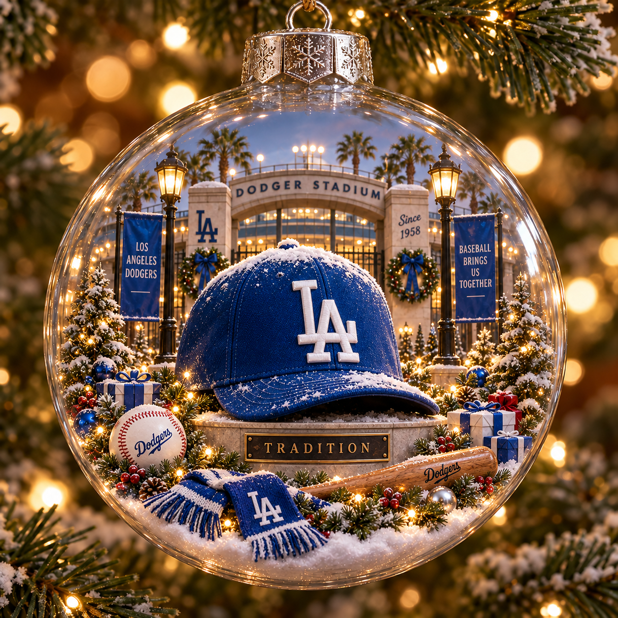 Blue Tradition baseball ornament