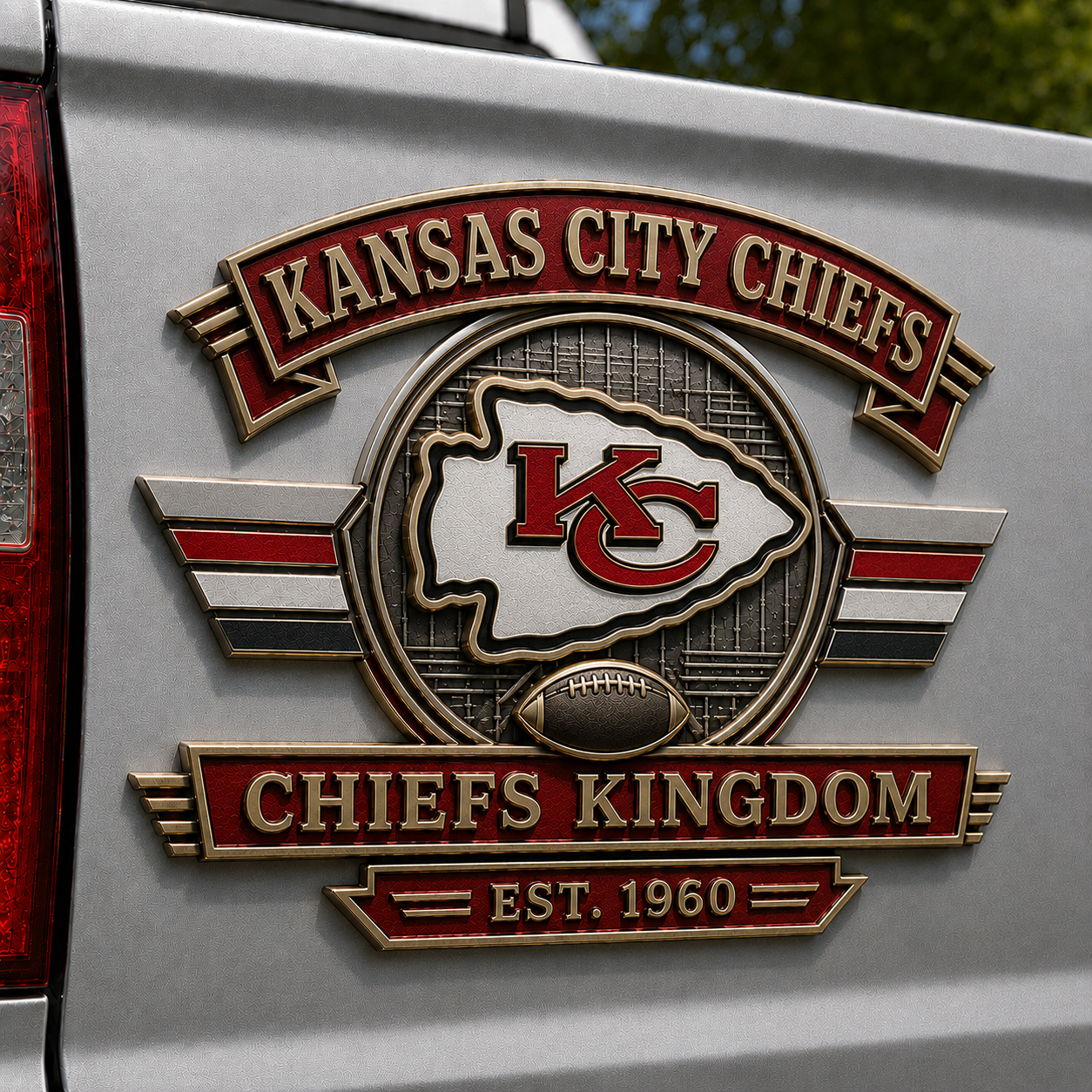 🏈 Football Team Heritage Metal Car Emblem Collection