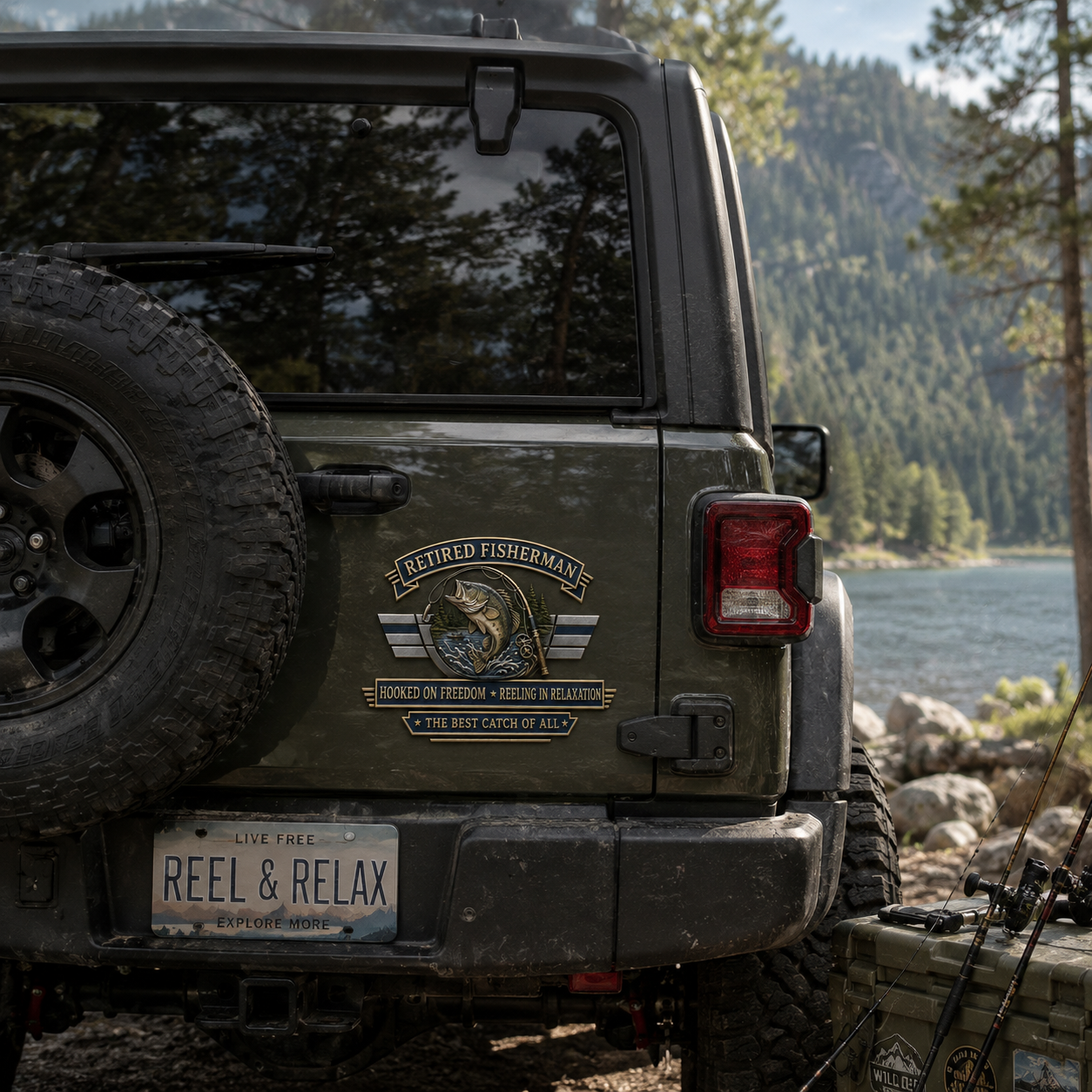 Last Day Promo: 49% OFF 🎣 Retired Fisherman Freedom & Relaxation Metal Car Emblem