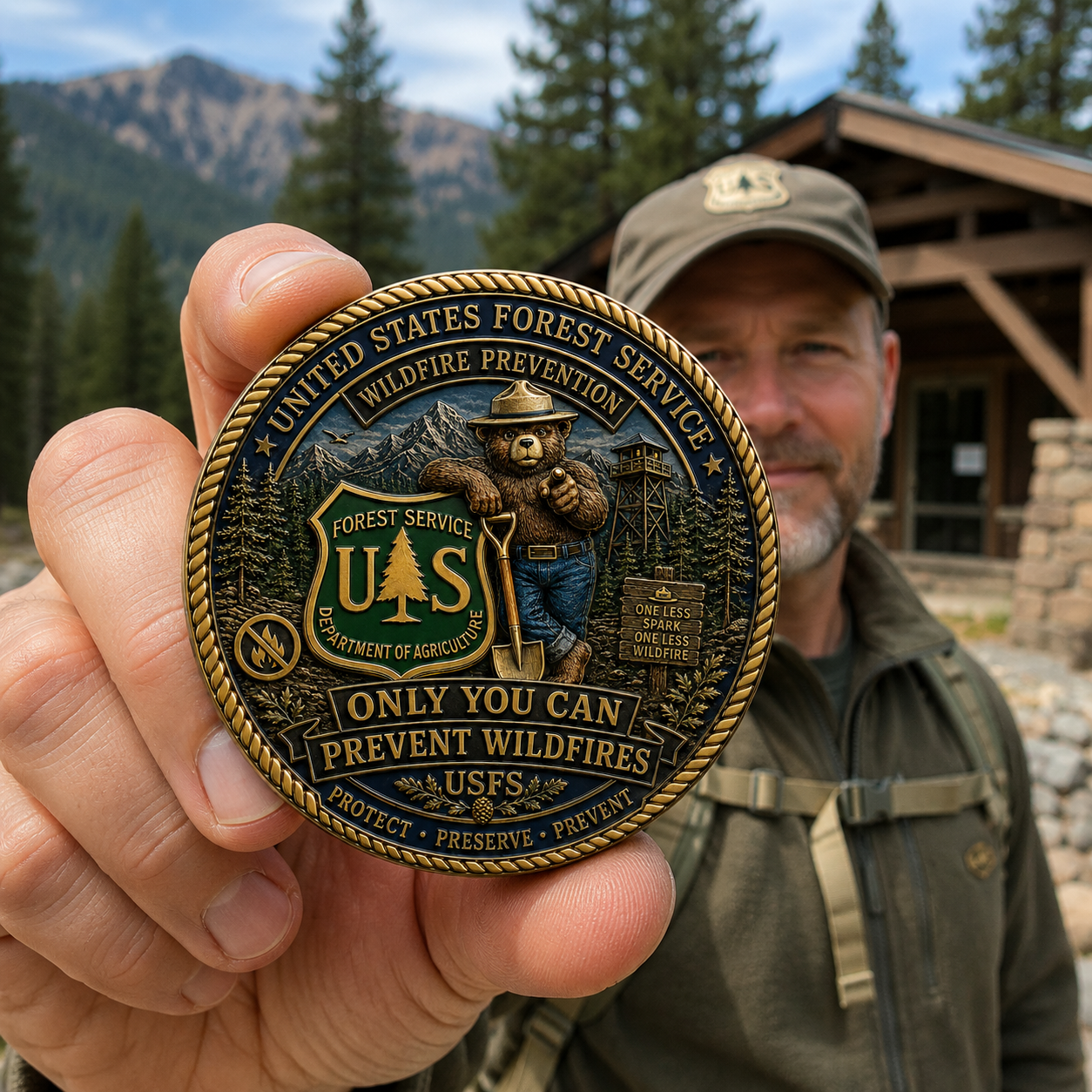 USFS Wildfire Prevention Legacy Challenge Coin