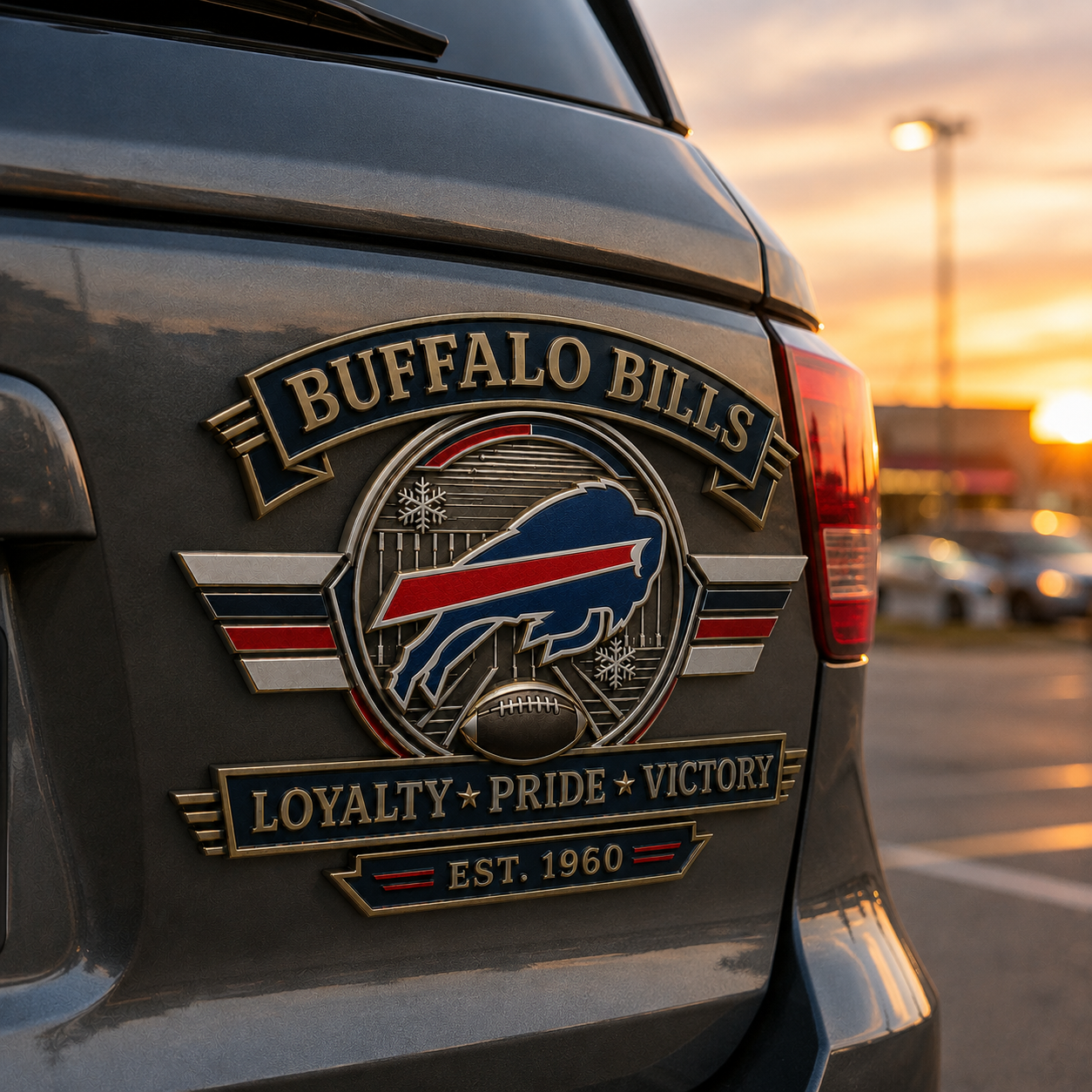 🏈 Football Team Heritage Metal Car Emblem Collection