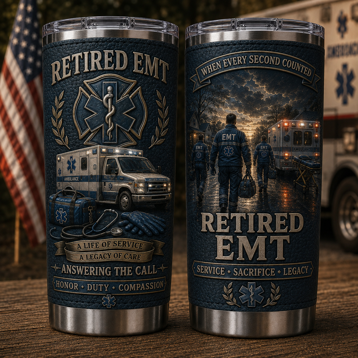 🚨 Retired Public Safety & Emergency Service Professionals Tribute Tumbler Collection