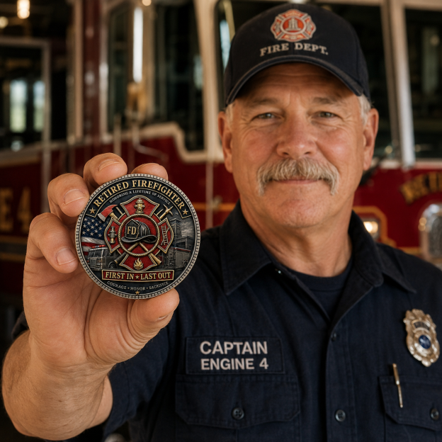 🚒 Retired Firefighter Tribute Commemorative Coin