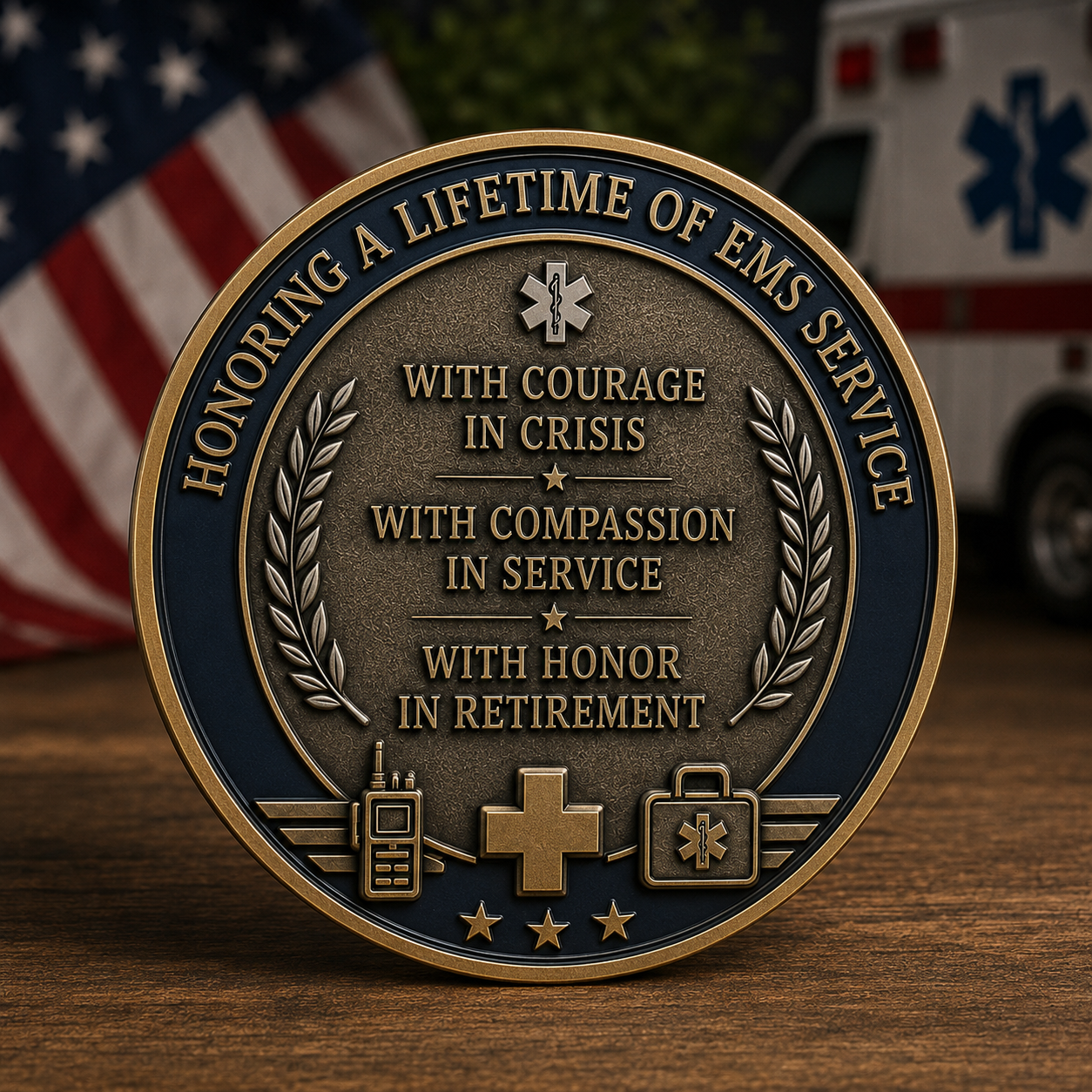 🚑 Retired Paramedic Commemorative Coin