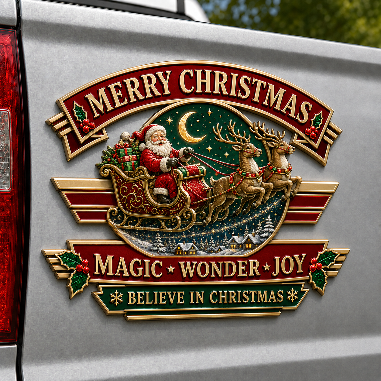 🎄 Christmas Vintage Metal Car Emblem