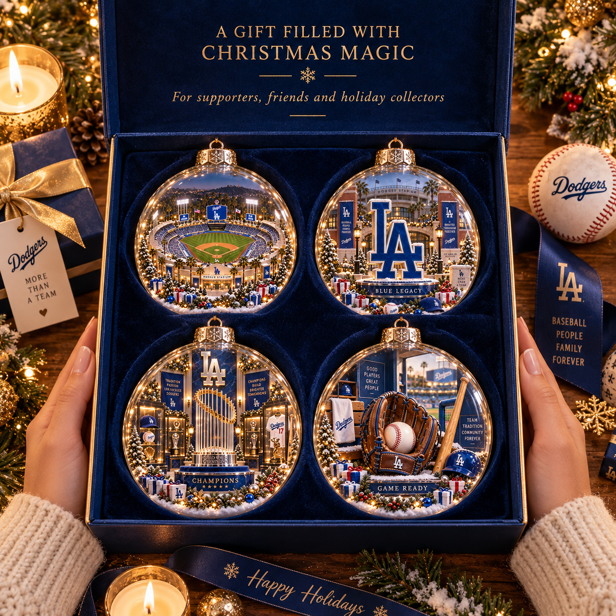 Baseball Christmas ornament gift collection