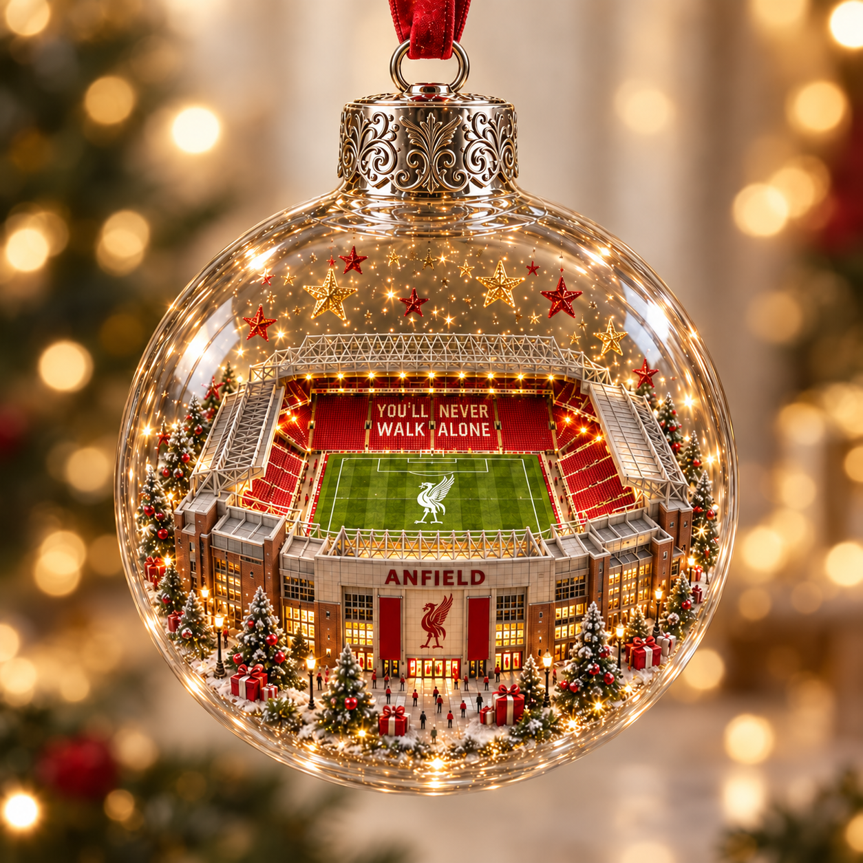 ⚽ Light-Up Football Stadium Christmas Ornament | 20 Styles
