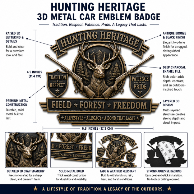 🦌 Last Day Promo: 49% OFF - Hunting Heritage Metal Car Emblem