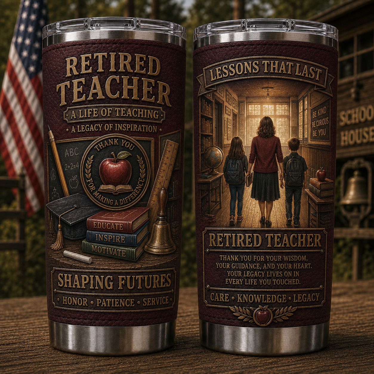 🇺🇸 American Workforce Legacy Retired Professionals Tribute Tumbler Collection