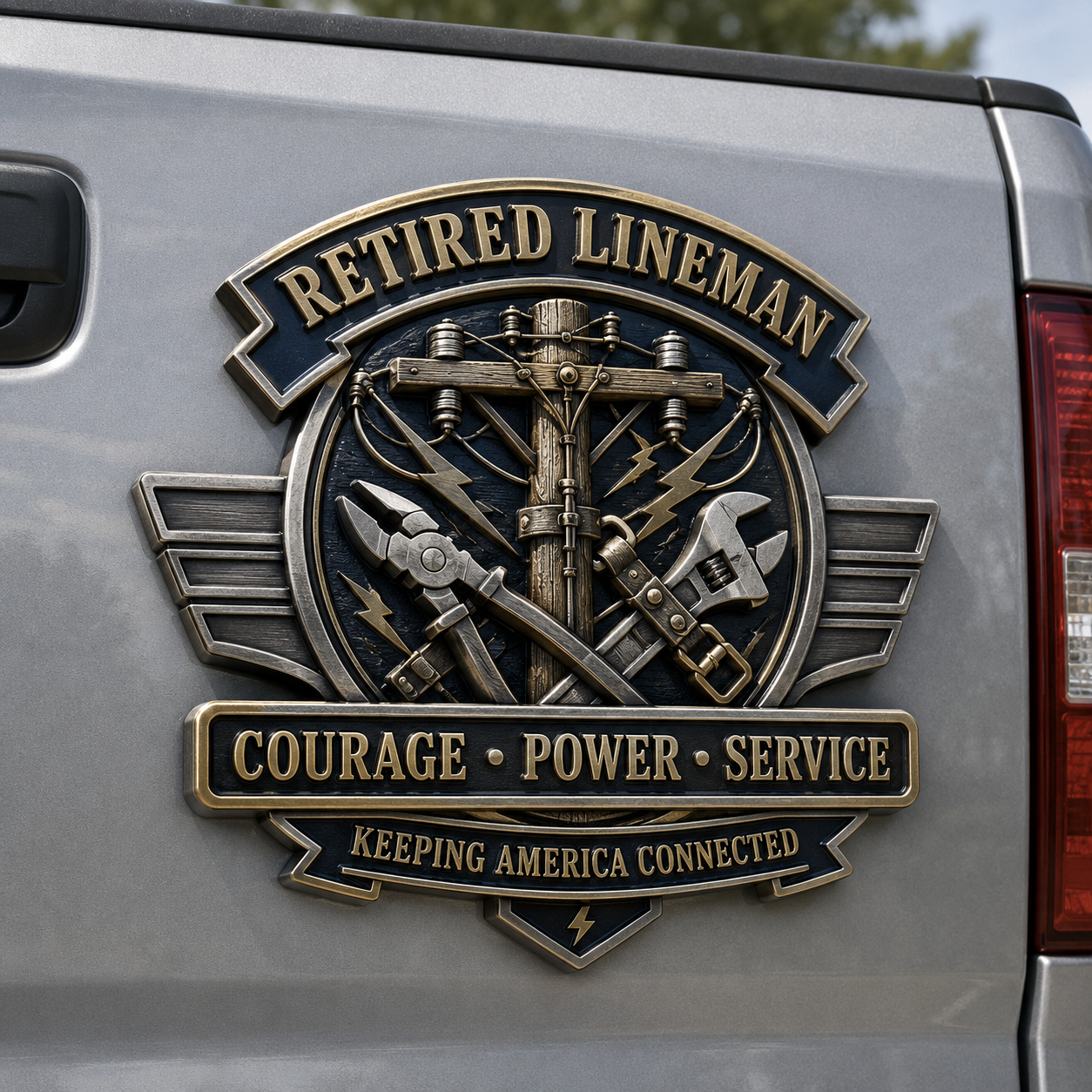 Last Day Promo: 49% OFF - Retired Profession Tribute Metal Car Emblem Collection