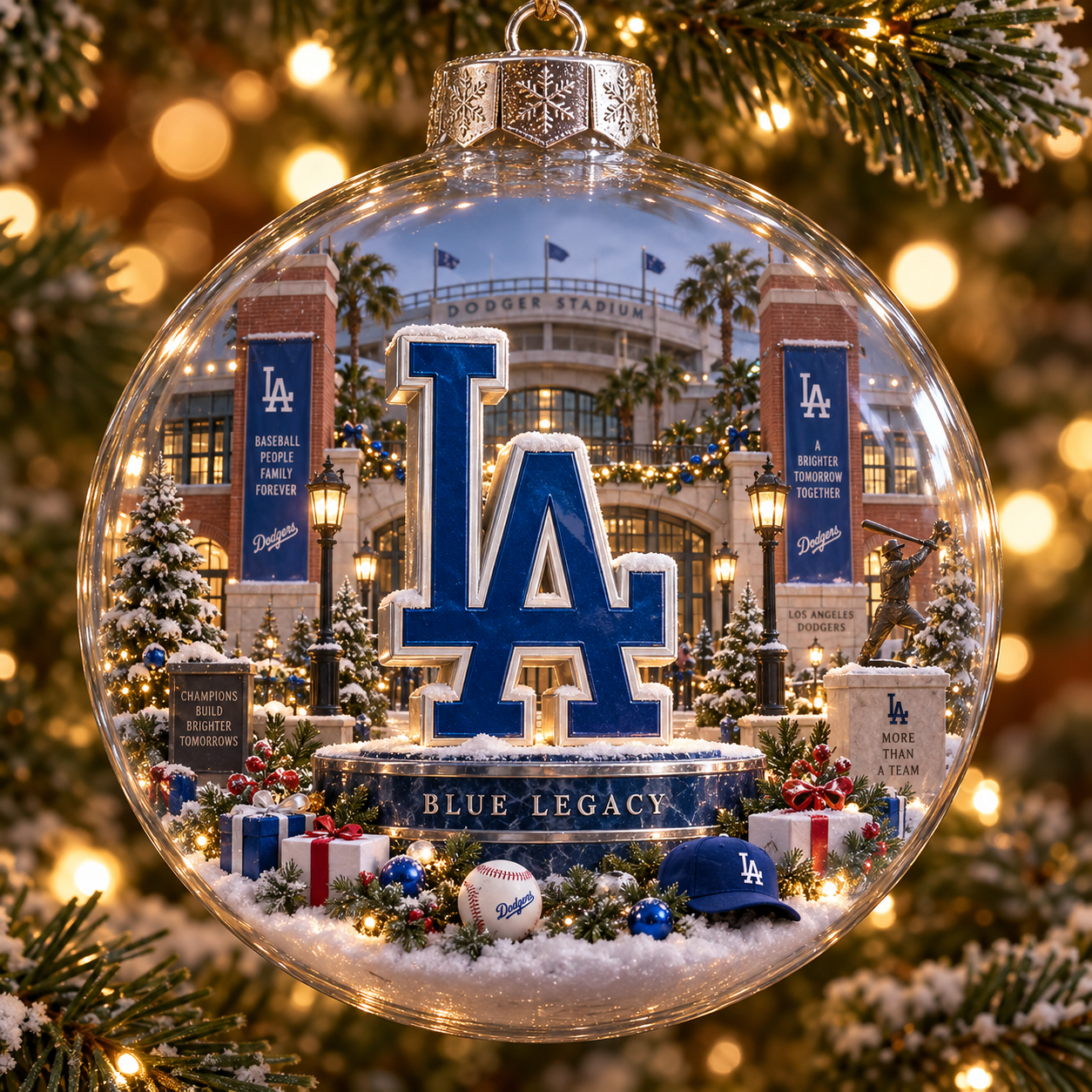 Blue Legacy baseball ornament