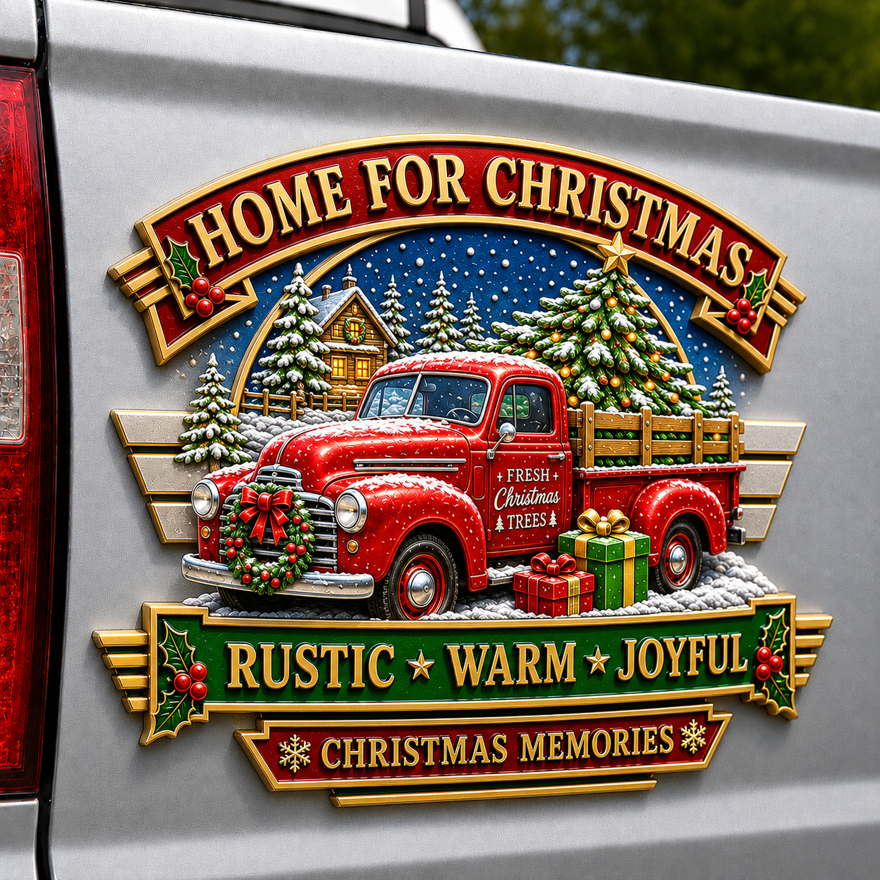 🎄 Christmas Vintage Metal Car Emblem