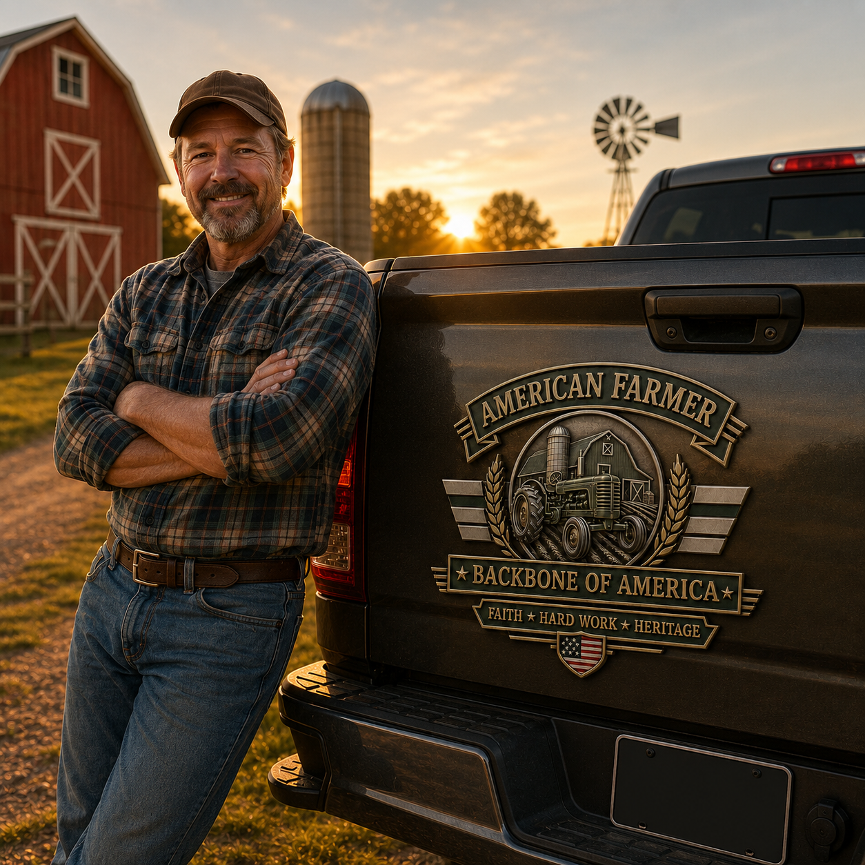 Last Day Promo: 49% OFF – American Farmer Heritage Metal Car Emblem