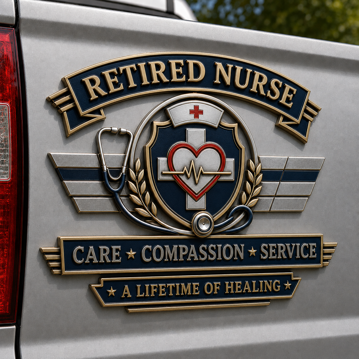 Last Day Promo: 49% OFF - Retired Profession Tribute Metal Car Emblem Collection
