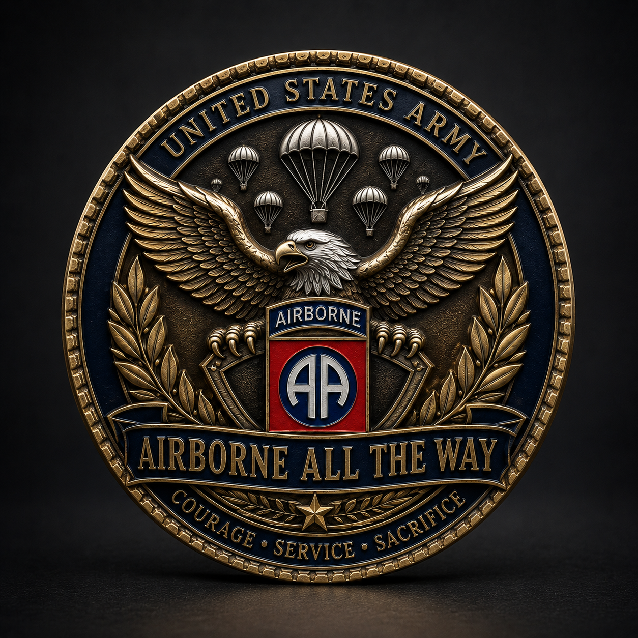 Last Day Promo: 49% OFF -U.S. Army 82nd Airborne Division Tribute Challenge Coin