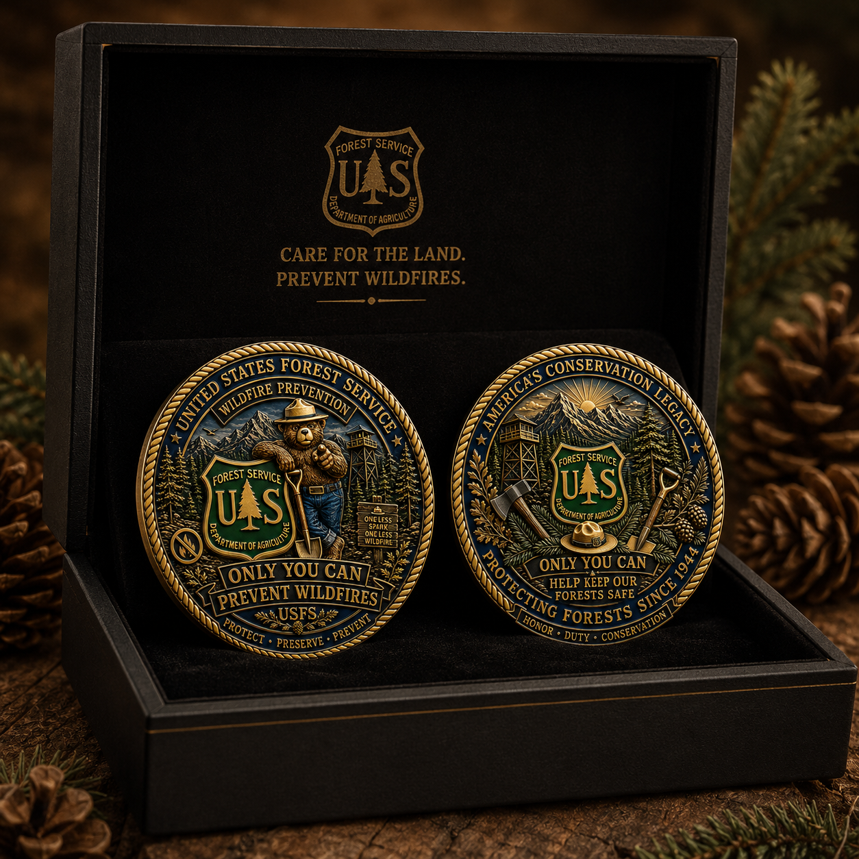 USFS Wildfire Prevention Legacy Challenge Coin