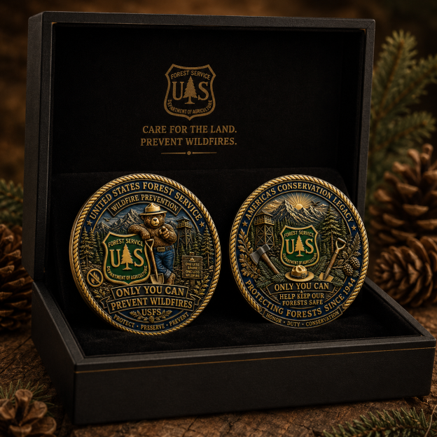 USFS Wildfire Prevention Legacy Challenge Coin