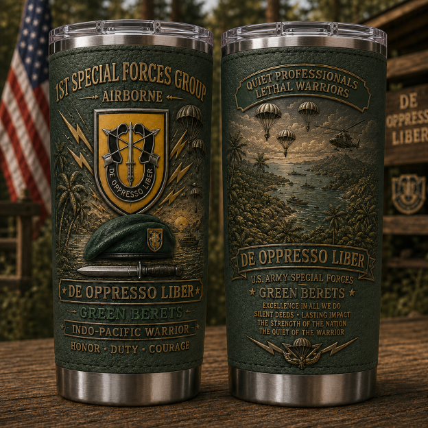 U.S. Army Special Forces Group “De Oppresso Liber” Insulated Travel Tumbler Collection