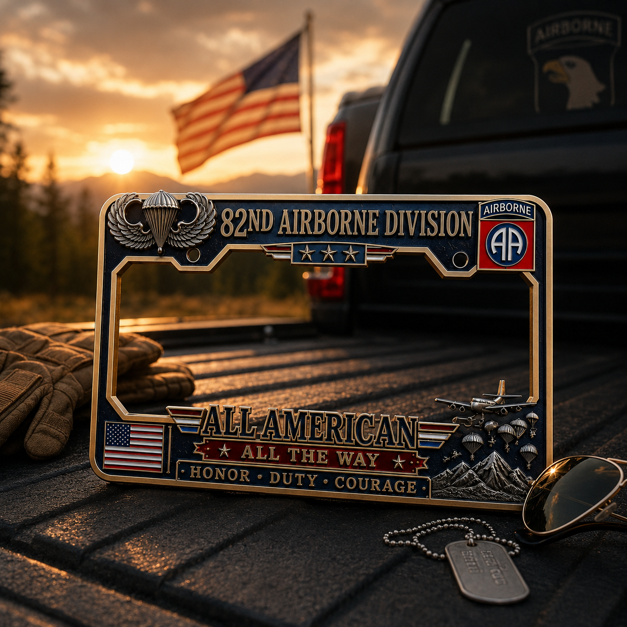 Last Day Promo: 49% OFF🪂 U.S. Army 82nd Airborne Division Tribute License Plate Frame