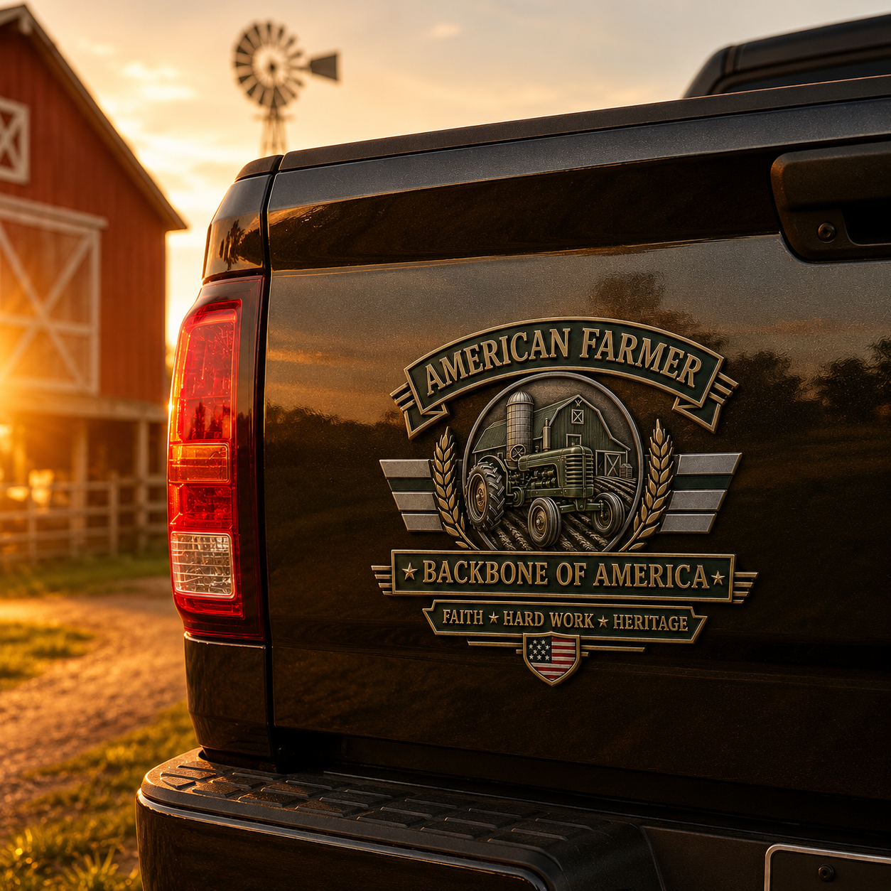Last Day Promo: 49% OFF – American Farmer Heritage Metal Car Emblem