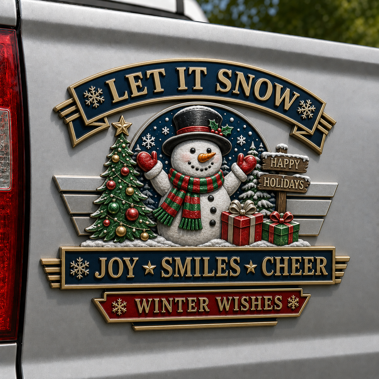 🎄 Christmas Vintage Metal Car Emblem