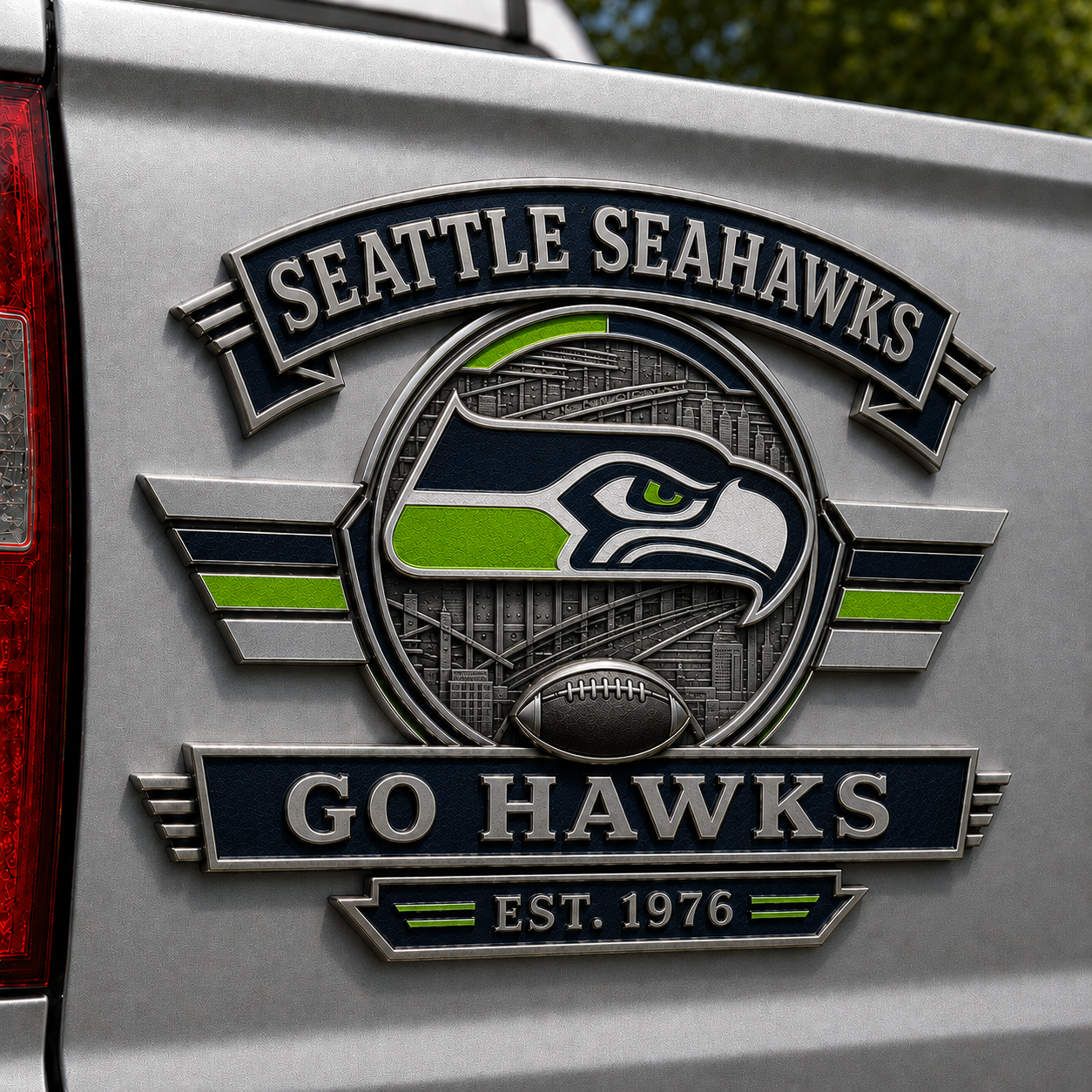 🏈 Football Team Heritage Metal Car Emblem Collection