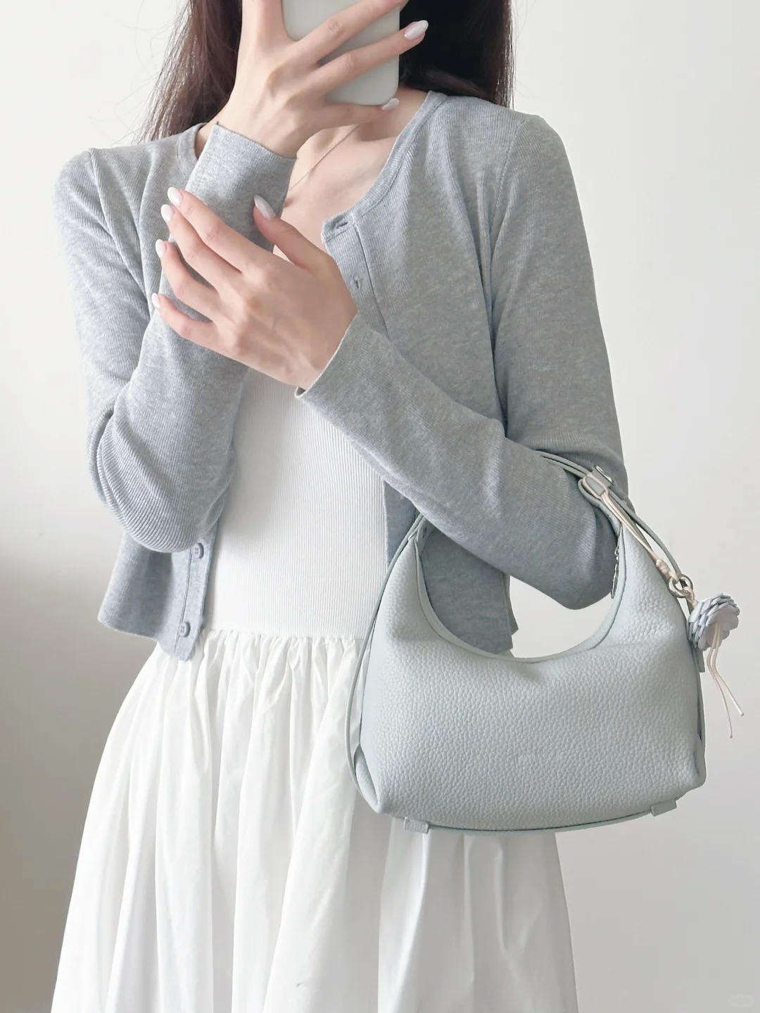 Light Blue Hobo Shoulder Bag