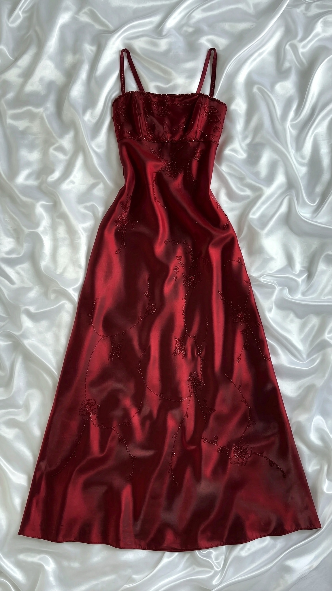 Satin Spaghetti Strap Maxi Slip Dress