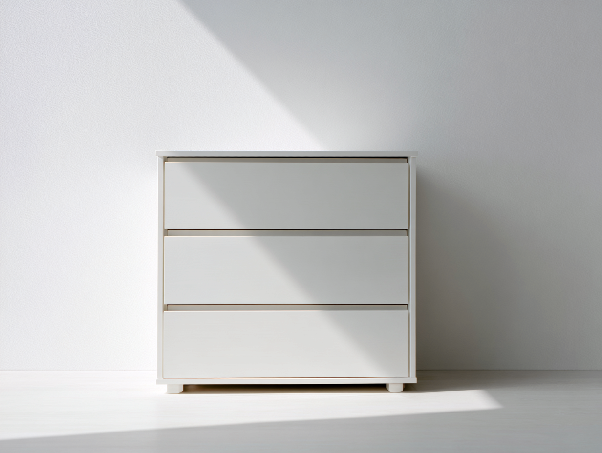 Cómodas de madera 80x40x80 cm Blanco - Estilo moderno minimalista-Donozahome