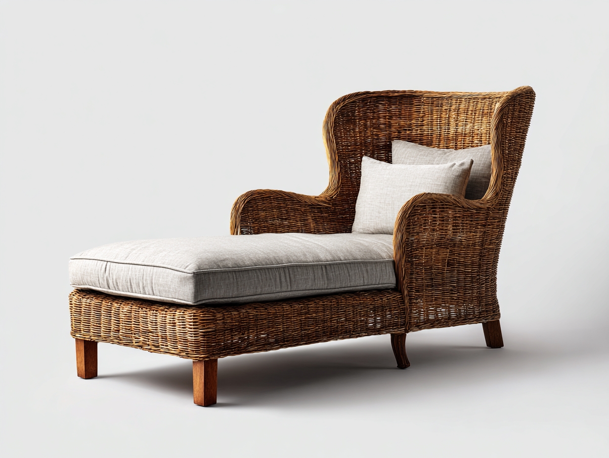 Tumbonas de ratán sintético 165 x 82 x 102 cm - Marrón-Beige - Diseño lounge para jardín-Donozahome